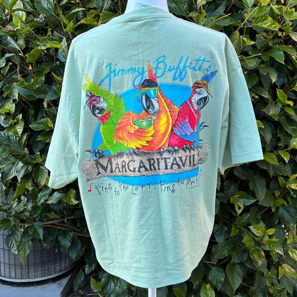 1997 Women’s Cropped  Margaritaville Parrot T-Shirt NWOT Size XL